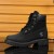 Jimmy Choo Timberland Boots Nubuck Leather Embroidered Logo Black