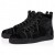 Christian Louboutin Louis High-Top Sneakers Velvet River Calf Leather Black Christian Louboutin Shoes