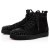 Christian Louboutin Lou Spikes Black/black/bk Suede