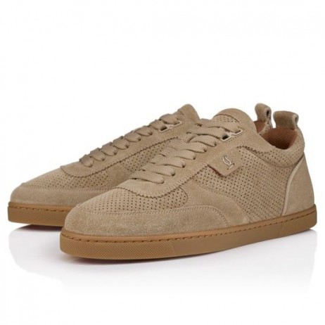 Christian Louboutin Tutti Rui Homens Tênis Invertida De Couro De Bezerro Saharienne