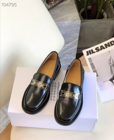 Dior Código Loafer Escovado Pelica Preto