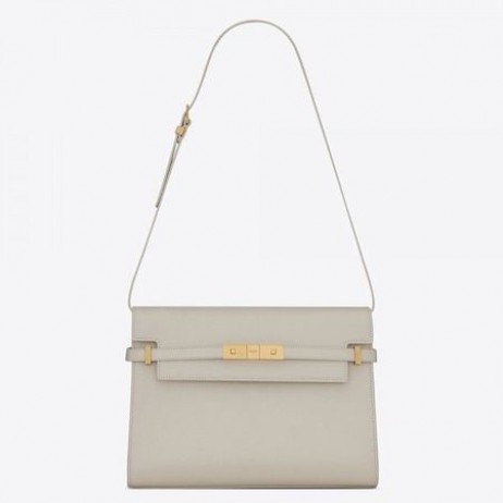 Saint Laurent Manhattan Baguette Bag Duplo Branco Pelica Saint Laurent Sacos