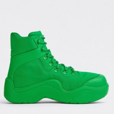 Bottega Veneta Poça Bombardeiro Tornozelo Botas De Tecido Verde Bottega Veneta Botas