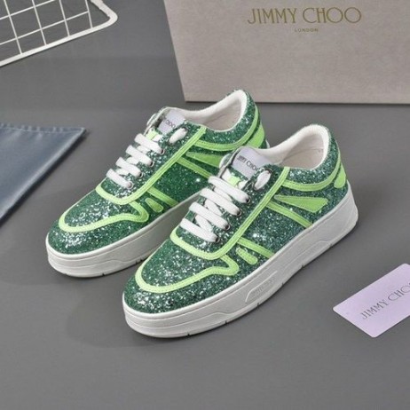 Jimmy Choo Havaí F Top Baixa Tênis Verde-Fluorescente