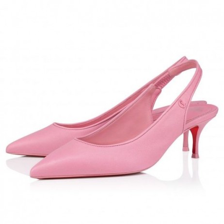 Christian Louboutin Desportivo Kate Funda 55 Mm Estilingue de Volta Bombas de Couro Nappa Calipso CL Sapatos