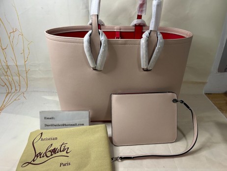 Christian Louboutin Cabata Sacola De Couro De Bezerro De Leche