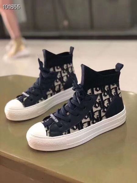 Pé n''Dior Sapatilha Azul Profundo Dior Oblíqua Técnico de Malha