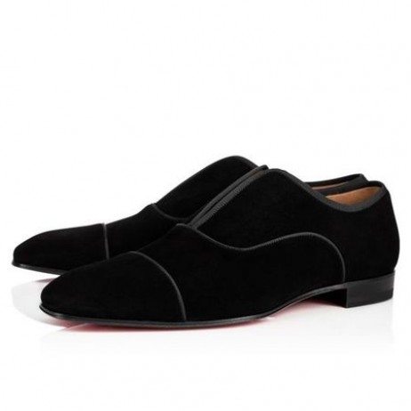 Christian Louboutin Oxford Macho Alfa Preto Veau De Veludo