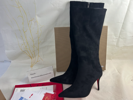 Christian Louboutin Altura de Arranque Kate Botta 85 mm Preto Veau de Veludo