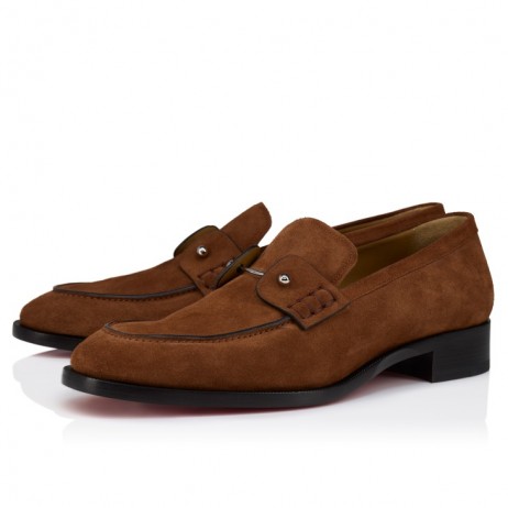 Christian Louboutin Chambelimoc Loafers Nubuck Leather Cuir