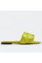 Bottega Veneta Lido Slides Kiwi Intreccio Pele De Cordeiro Bottega Veneta Sapatos