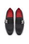 Christian Louboutin Dente-De-Leão Tapete Vermelho Mocassins Crepe Cetim Preto