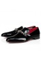 Christian Louboutin Equiswing Sapatos De Patente De Couro De Bezerro Preto Sapatos Christian Louboutin