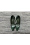 Christian Louboutin Iriza Bombas de 100mm Croc-efeito de Couro Verde