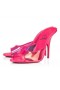 Christian Louboutin Apenas Arch Mulas 100mm de Patente de Couro e PVC cor-de-Rosa Fluo