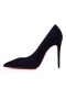 Christian Louboutin Kate Bombas de 100mm Veau de Veludo de Tinta Azul Christian Louboutin Loja