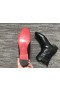 Christian Louboutin Kicko Televisão Chelsea Boots De Couro De Bezerro Preto