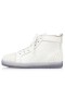 Christian Louboutin Lou Picos de 2 a Sapatilha de Alta-Top em Relevo de Pelica Branca CL Loja Sapatos