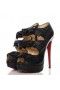 Christian Louboutin Madame Butterfly 150 Arco Preto Plataforma Bundinha Calcanhar Genuino Sapatos Christian Louboutin