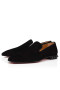 Christian Louboutin Marquises Loafer Veau de Veludo Preto CL Sapatos