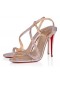 Christian Louboutin Rosalie Strass 100 Mm Sandálias De Camurça E Laminado De Couro De Bezerro Couro Vers Vintage Rose