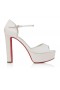 Christian Louboutin Sandaloo 130 Mm Sandálias De Tiras De Crepe, Cetim Marfim
