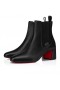 Christian Louboutin Turelastic 55 Mm De Baixa Botas De Couro De Bezerro Preto Sapatos Christian Louboutin