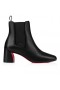Christian Louboutin Turelastic 55 Mm De Baixa Botas De Couro De Bezerro Preto Sapatos Christian Louboutin