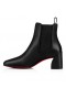 Christian Louboutin Turelastic 55 Mm De Baixa Botas De Couro De Bezerro Preto Sapatos Christian Louboutin