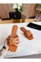 Saint Laurent Homenagem Slides Tan Pelica Saint Laurent Sapatos