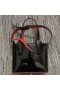 Christian Louboutin Mini Leste-Oeste Cabata Tote Patente Picos De Pelica Preto