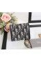 Dior 30 Montaigne Lotus Carteira 10 CM Azul Dior Oblíqua Jacquard