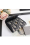 Dior 30 Montaigne Lotus Carteira 10 CM Azul Dior Oblíqua Jacquard