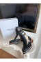 Dior D-Principais Ankle Boot Bege Em Tecido Técnico De Couro De Bezerro
