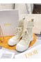 Dior Principal D A Ankle Boot De Tecido De Pelica Bege