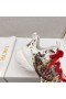 Dior D-conectar o Tênis em Tecido Técnico Branco Vermelho Motivo de Flor