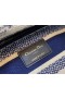 Dior Senhora D'Lite Saco Azul Bege Bordado De Jouy