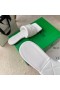 Bottega Veneta De Borracha Lido Slides Branco Em Pele De Cordeiro Bottega Veneta Sapatos