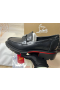 Christian Louboutin CL Moc Lug Sapatos de Couro de Bezerro Preto Sapatos Christian Louboutin