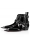 Christian Louboutin Chesteviss Botas De Couro Envernizado Preto