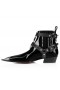 Christian Louboutin Chesteviss Botas De Couro Envernizado Preto