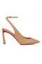 Christian Louboutin Condora Alça de 100 mm de Tiras Bombas de Couro Caramelo CL Sapatos