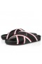 Christian Louboutin Quente Cruz Bizz Mulas Fita E Couro Napa Preto CL Sapatos