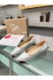 Christian Louboutin Kate Bailarina Flats Tecido De Lantejoulas Prata