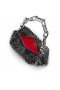 Christian Louboutin Le 54 Cadeia De Saco De Couro De Nappa E Spikes Preto