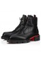 Christian Louboutin Nossa Caminhada Lace-Up Boots De Couro De Bezerro Preto Sapatos Christian Louboutin