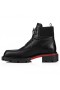 Christian Louboutin Nossa Caminhada Lace-Up Boots De Couro De Bezerro Preto Sapatos Christian Louboutin