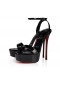 Christian Louboutin Rosalie Alta de 150 mm Sandálias Garoto de couro Preto