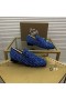Christian Louboutin Spike Strass Sapatos De Veludo Azul Royal