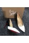 Christian Louboutin Estiletes Bombas De Dois Tons De Couro Napa Preto Branco